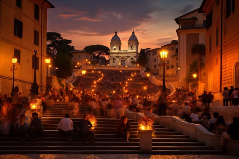 Romantische avond in Rome