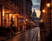 Passeio Encantador por Roma ao Crepúsculo